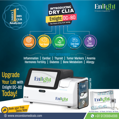 Enlight DC 80 - Dry CLIA Analyser
